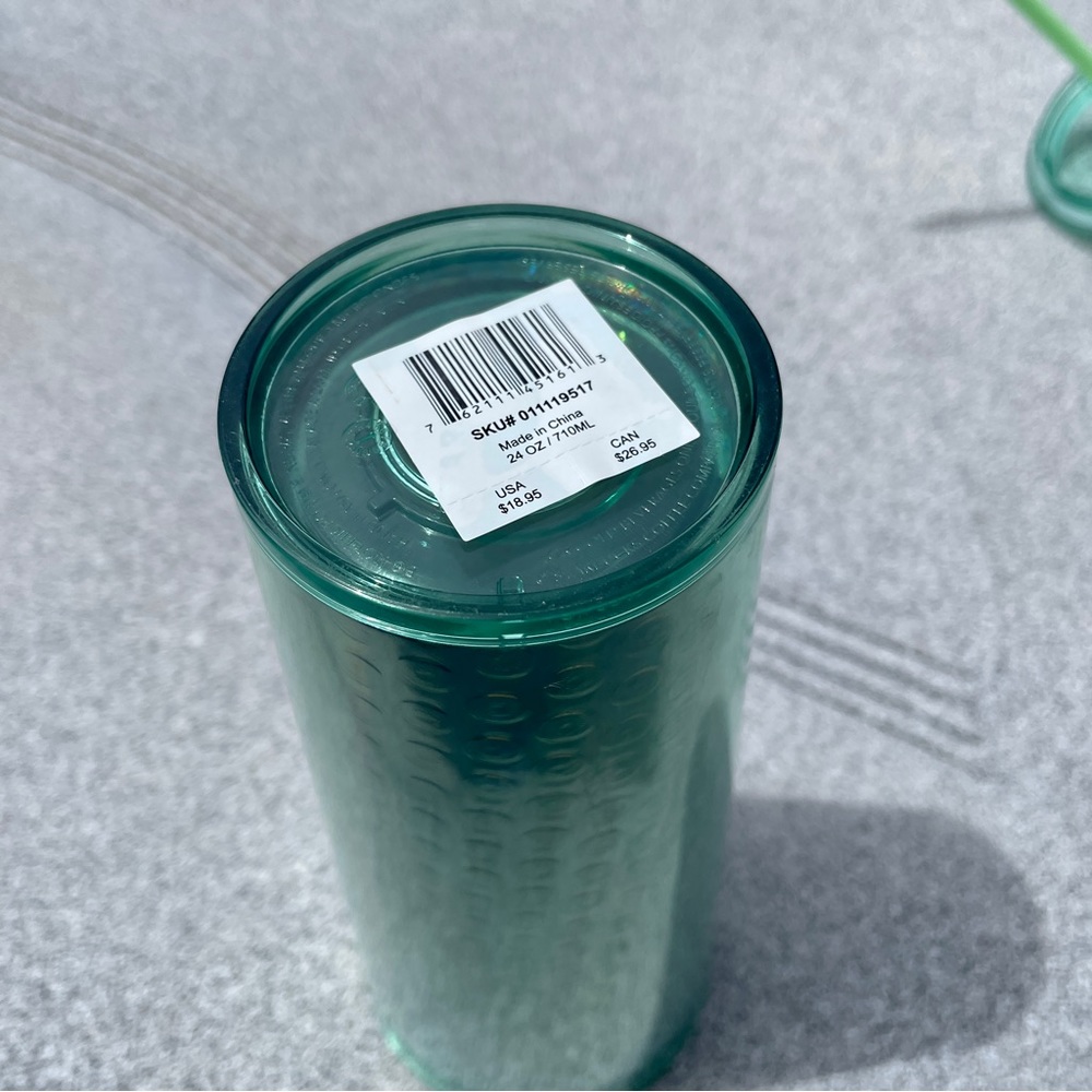 NWT Starbucks mint green purple iridescent Venti  Tumbler acrylic cup 24… - Picture 9 of 14